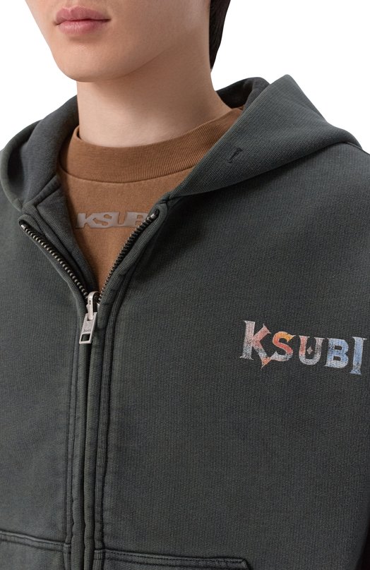 Хлопковая толстовка Ksubi MPS26FL012 Серый  MPS26FL012 Фото 5