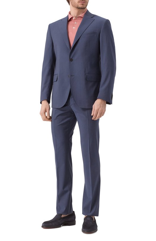 Шерстяной костюм Corneliani 256008-2518563_SET Синий  256008-2518563_SET Фото 2