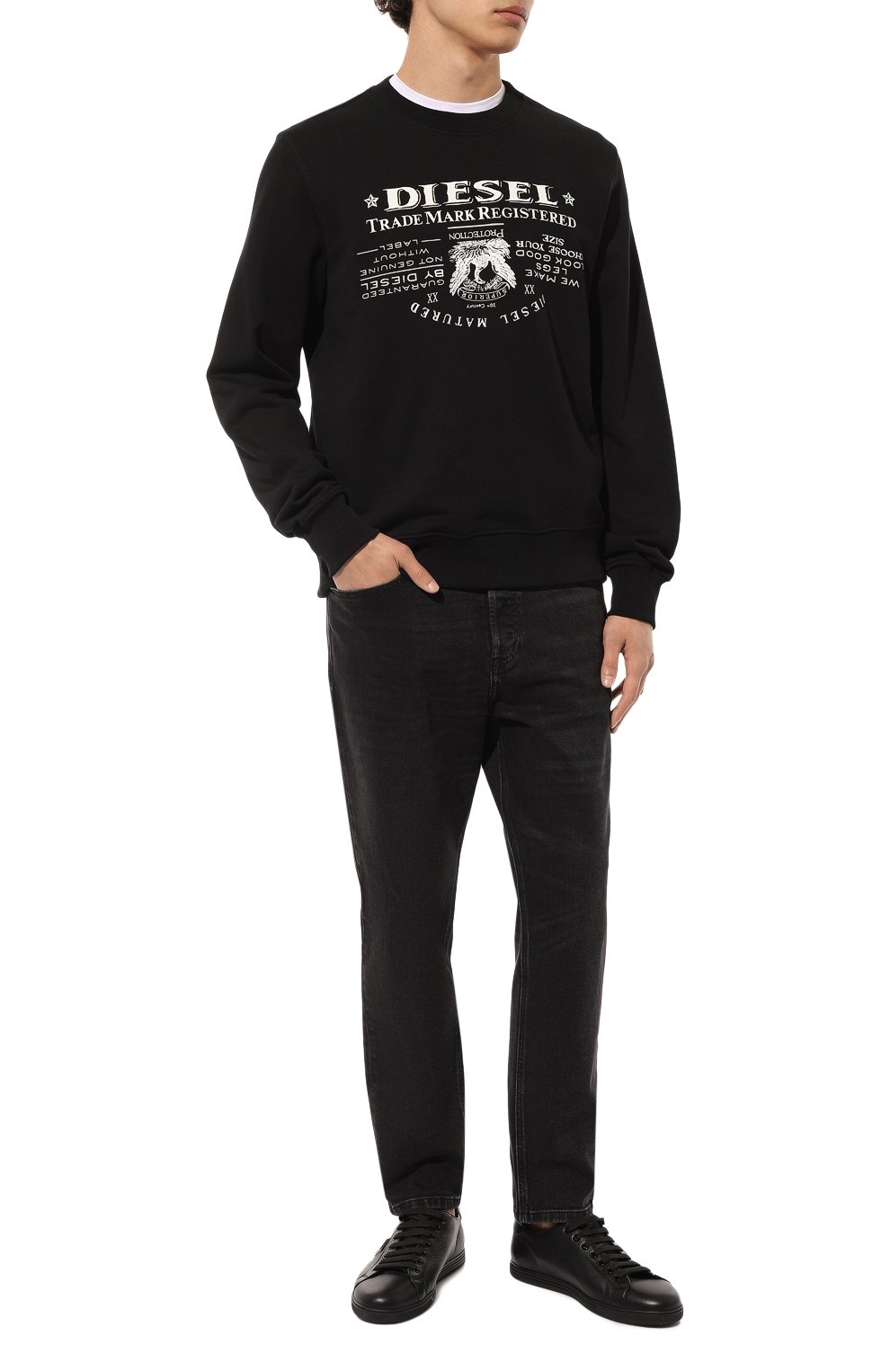 Хлопковый свитшот DIESEL, арт. A03566/0JFAV, фото 2