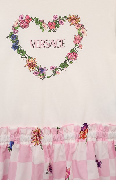 Хлопковое платье VERSACE, арт. 1011337/1A09683/4A-6A, фото 3