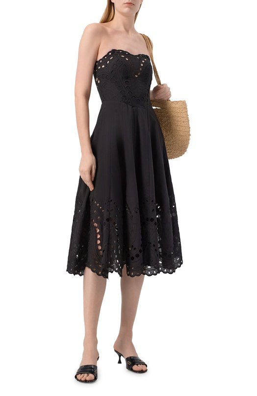 Хлопковое платье Charo Ruiz Ibiza 263610 Чёрный  263610 Фото 2