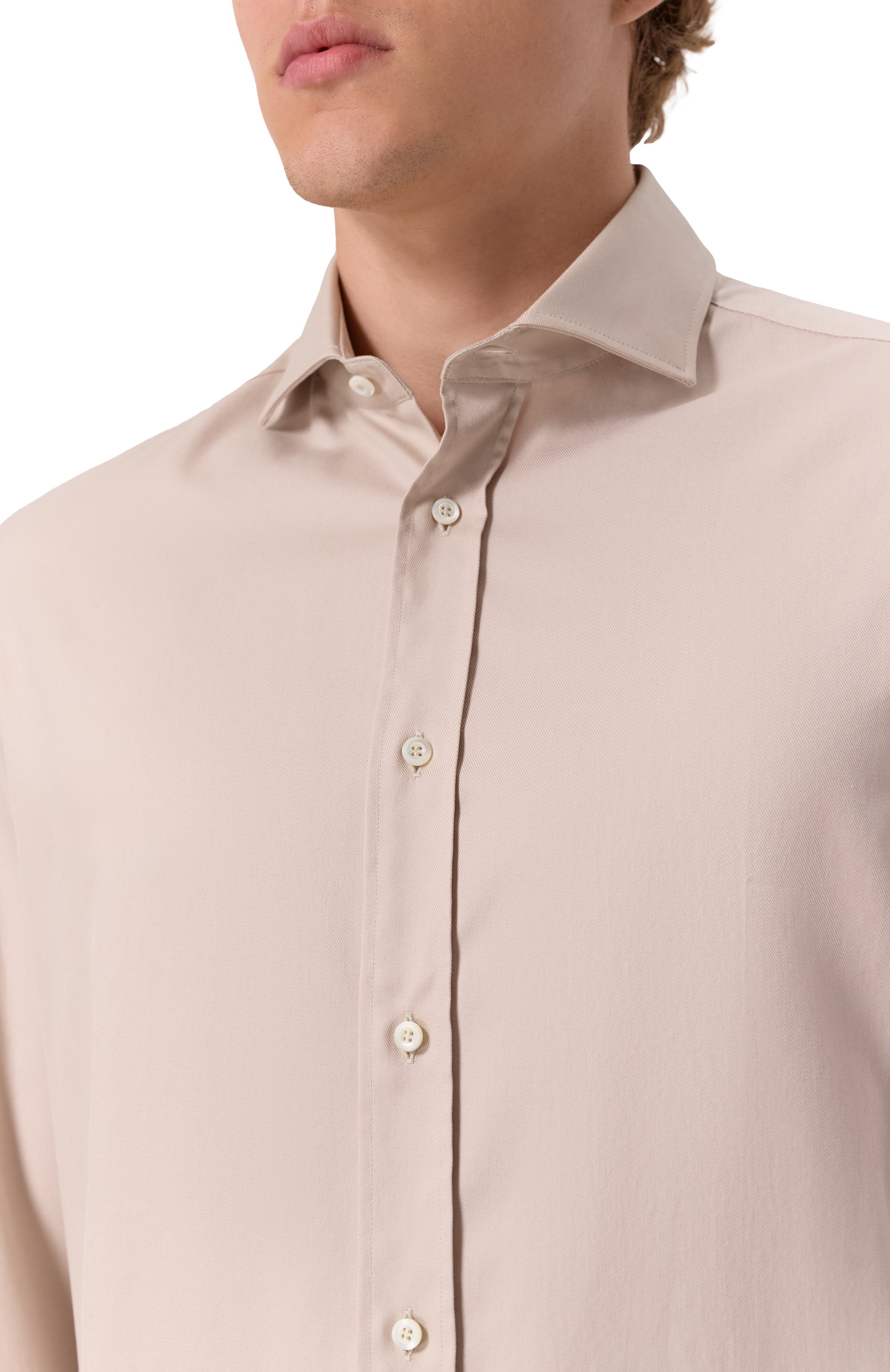 Хлопковая сорочка BRUNELLO CUCINELLI, арт. MW6041718, фото 5