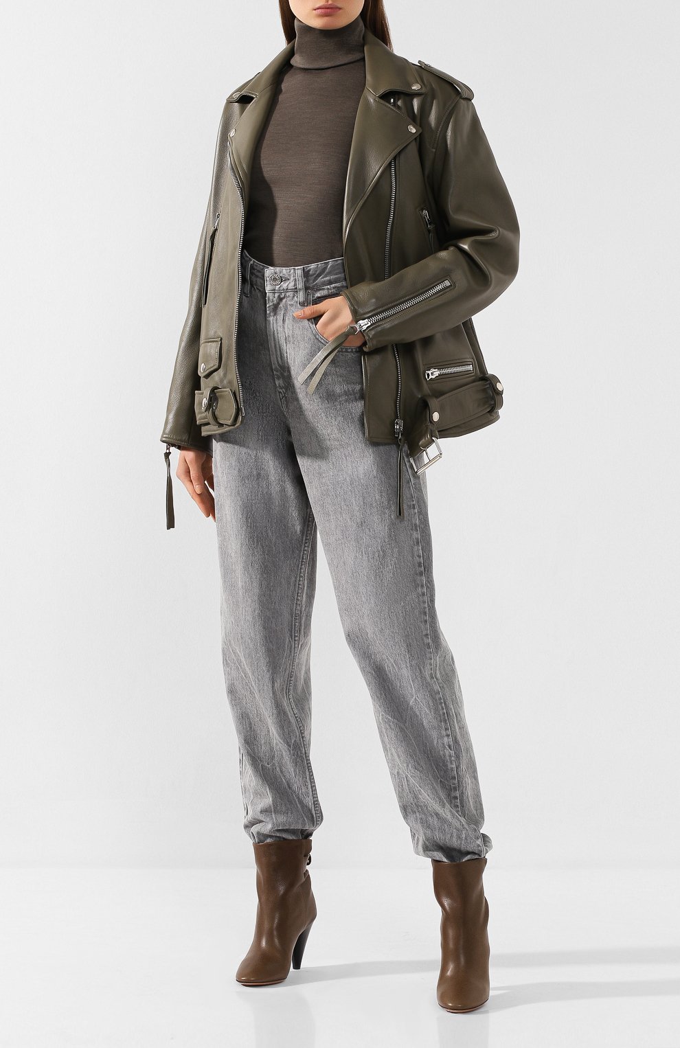 Шерстяная водолазка ISABEL MARANT хаки цвета по цене 29100 руб., арт. TS0668-19H029I/D0YELA, фото 2 Шерстяная водолазка ISABEL MARANT, арт. TS0668-19H029I/D0YELA, фото 2
