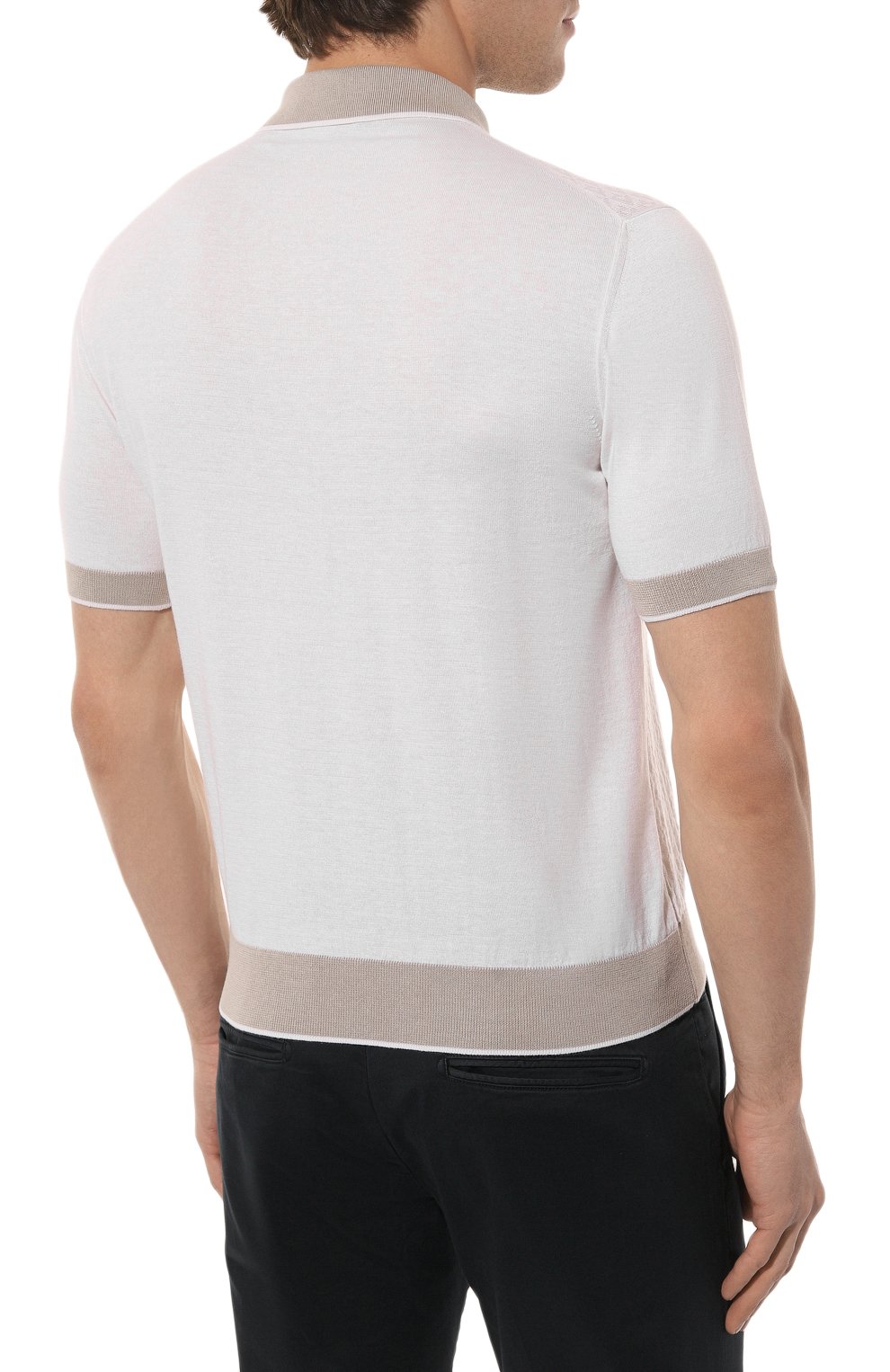 Поло из хлопка и шелка ANDREA CAMPAGNA, арт. SU22-90380-FL02I, фото 4