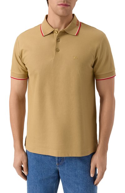 Хлопковое поло BURBERRY, арт. 8110093, фото 3