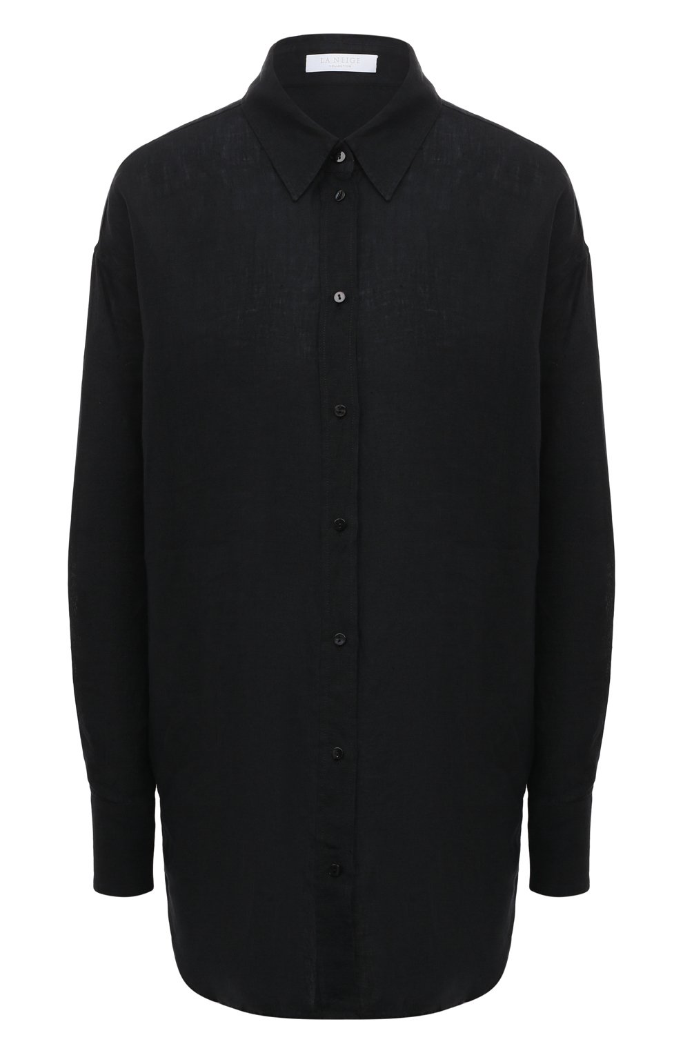 Льняная рубашка LA NEIGE черного цвета по цене 23100 руб., арт. #CAS-25-LS, фото 1 Льняная рубашка LA NEIGE, арт. #CAS-25-LS, фото 1