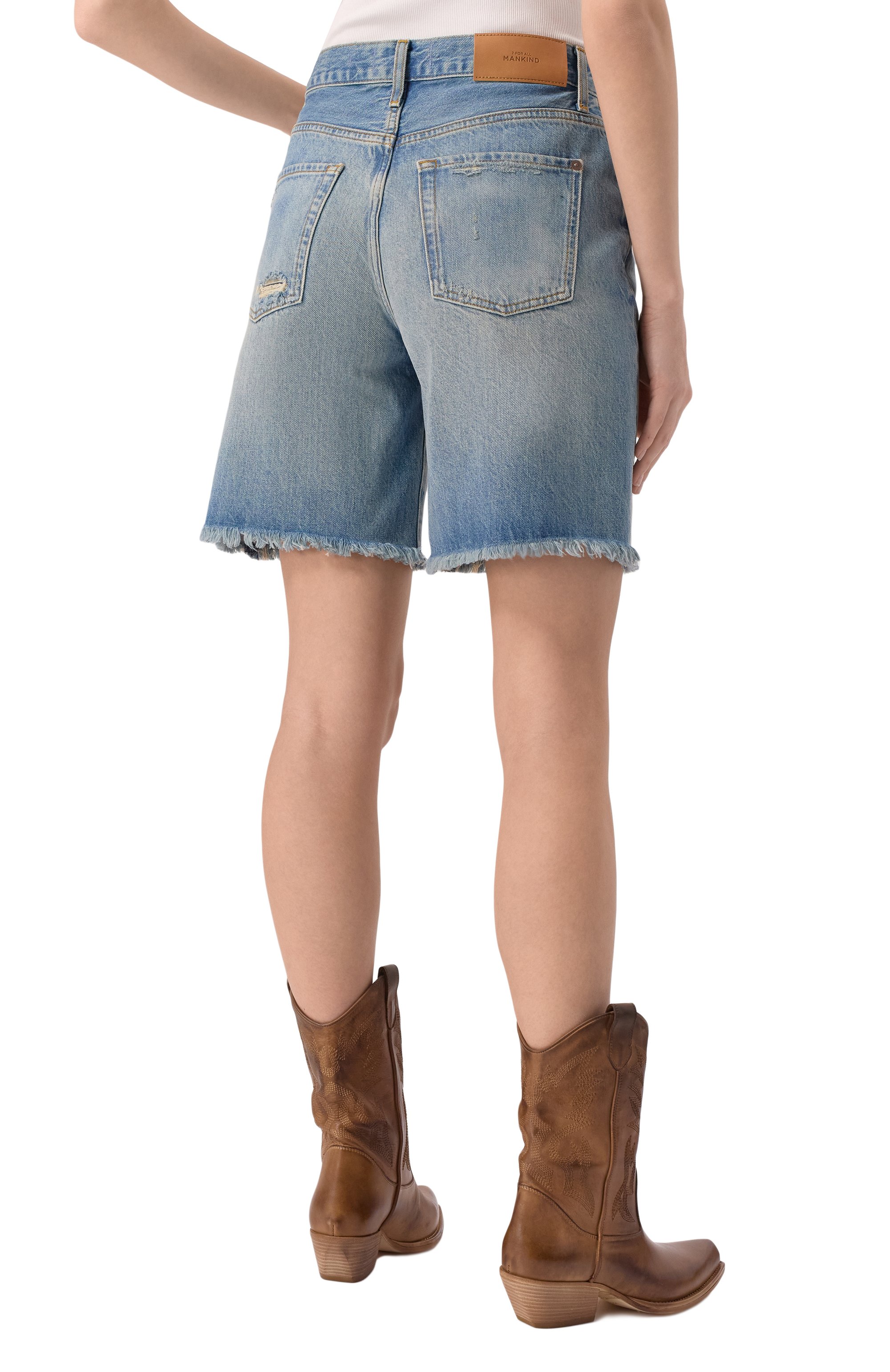 Джинсовые шорты 7 FOR ALL MANKIND, арт. 7U027066CPR, фото 4