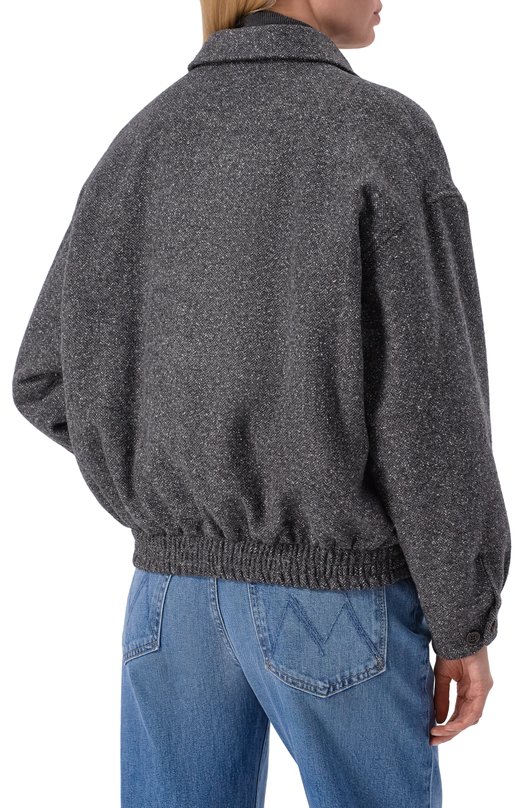 Бомбер из шерсти и хлопка OLOLOL OLC021/2578.901 Серый  OLC021/2578.901 Фото 4