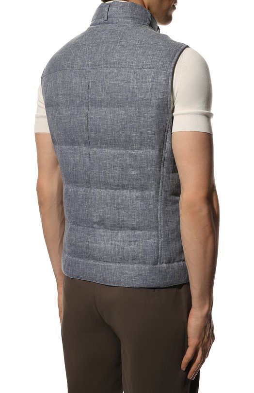 Пуховый жилет Brunello Cucinelli MD4951283 Синий  MD4951283 Фото 4