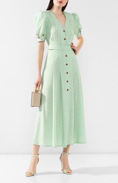 Платье в горох ULYANA SERGEENKO зеленого цвета по цене 120000 руб., арт. ABM024SS18P(1737т18 ), фото 2 Платье в горох ULYANA SERGEENKO, арт. ABM024SS18P(1737т18 ), фото 2