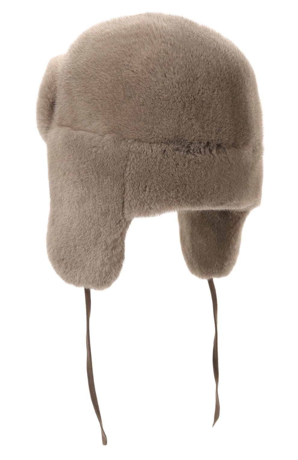 Меховая шапка-ушанка френки из норки FURLAND серого цвета по цене 109500 руб., арт. 0217500110309600000, фото 2 Меховая шапка-ушанка френки из норки FURLAND, арт. 0217500110309600000, фото 2