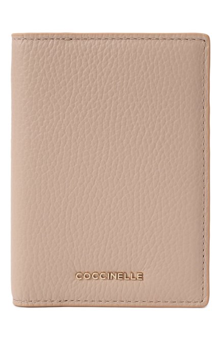 Женские кожаная обложка для паспорта COCCINELLE светло-бежевого цвета, арт. E2MW512A701 | Фото 1 (Материал: Натуральная кожа; Материал сплава: Проставлено; Нос: Не проставлено)