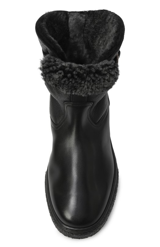 Кожаные сапоги Polacco Chamonix W.Gibbs 1871005/VITELL0 B0X/DENVER FUR Чёрный  1871005/VITELL0 B0X/DENVER FUR Фото 6