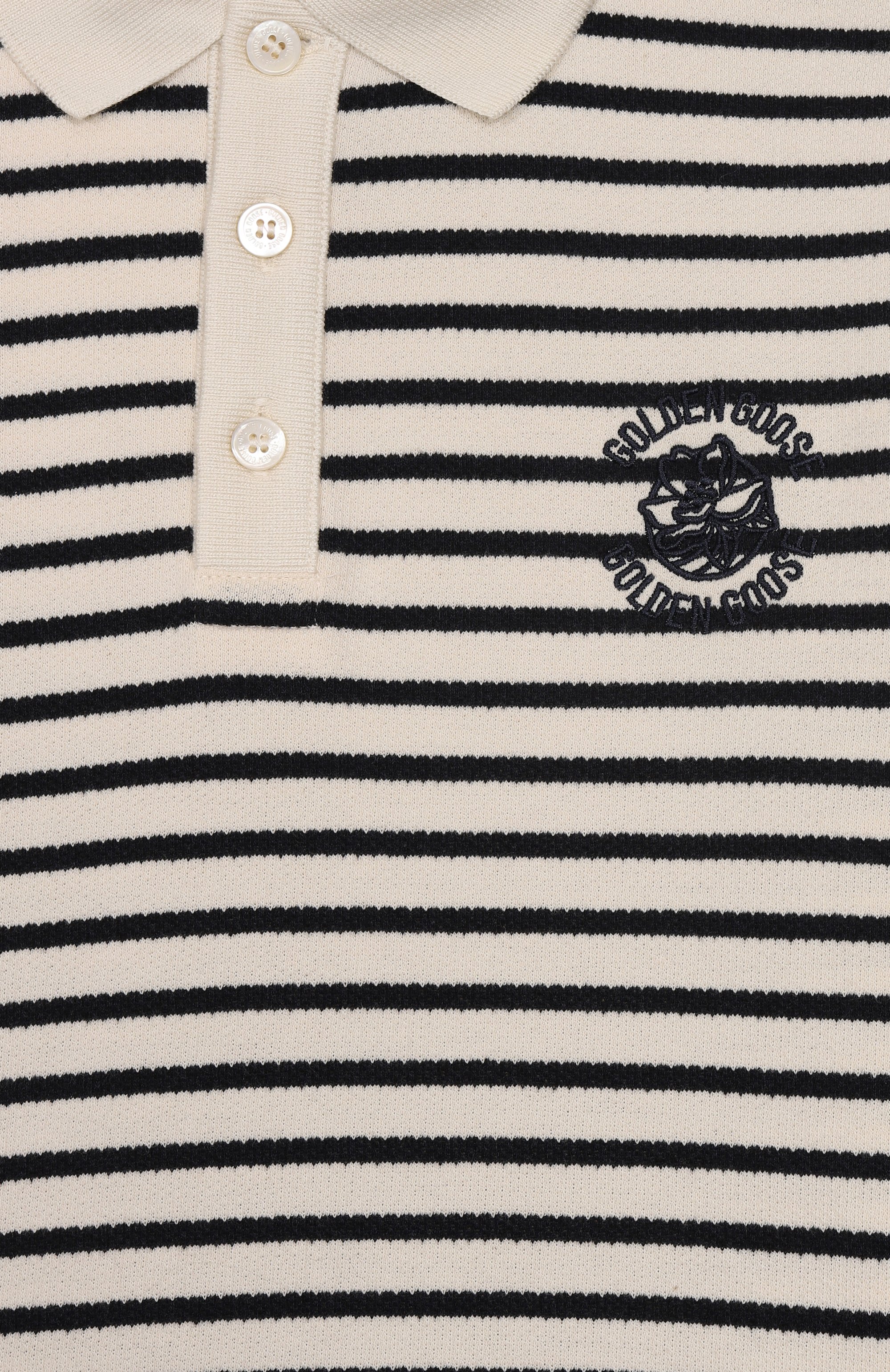 Хлопковое поло GOLDEN GOOSE DELUXE BRAND, арт. GKP02055.P002235, фото 3