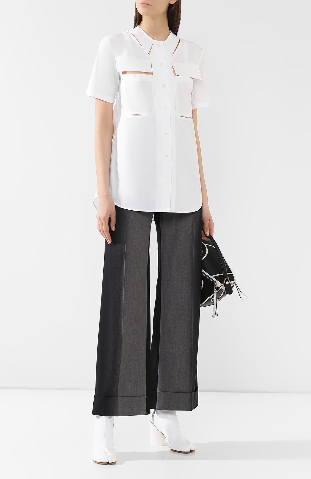 Хлопковая рубашка MAISON MARGIELA белого цвета по цене 57300 руб., арт. S29DL0145/S43001, фото 2 Хлопковая рубашка MAISON MARGIELA, арт. S29DL0145/S43001, фото 2
