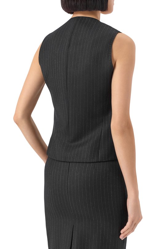 Шерстяной жилет Kiton D47456K0564G01 Чёрный  D47456K0564G01 Фото 4