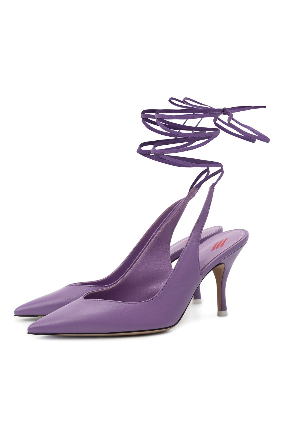 Кожаные туфли venus THE ATTICO сиреневого цвета по цене 77250 руб., арт. 213WS107/L001, фото 1 Кожаные туфли venus THE ATTICO, арт. 213WS107/L001, фото 1