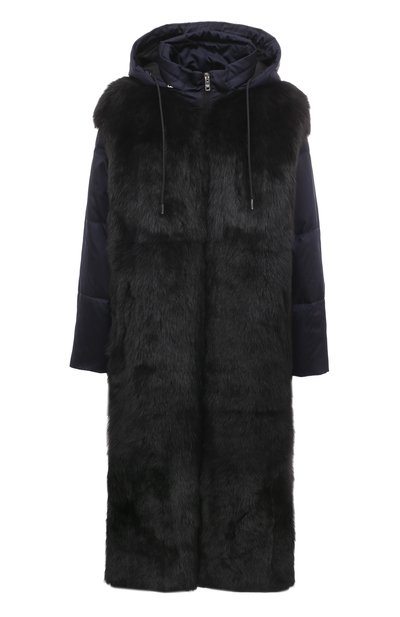 Женский пуховик с меховой отделкой PRADA, арт. 29X817-1YDK-F0AI7-211