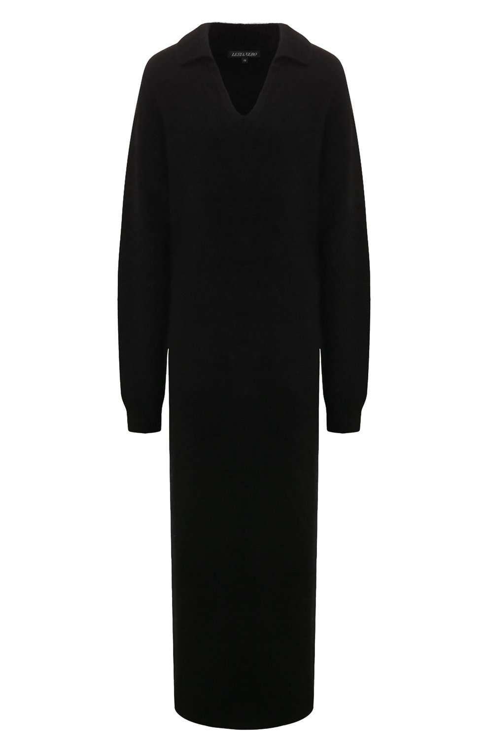 Платье из шерсти и вискозы LESYANEBO черного цвета по цене 54000 руб., арт. FW23/KNIT0011, фото 1 Платье из шерсти и вискозы LESYANEBO, арт. FW23/KNIT0011, фото 1