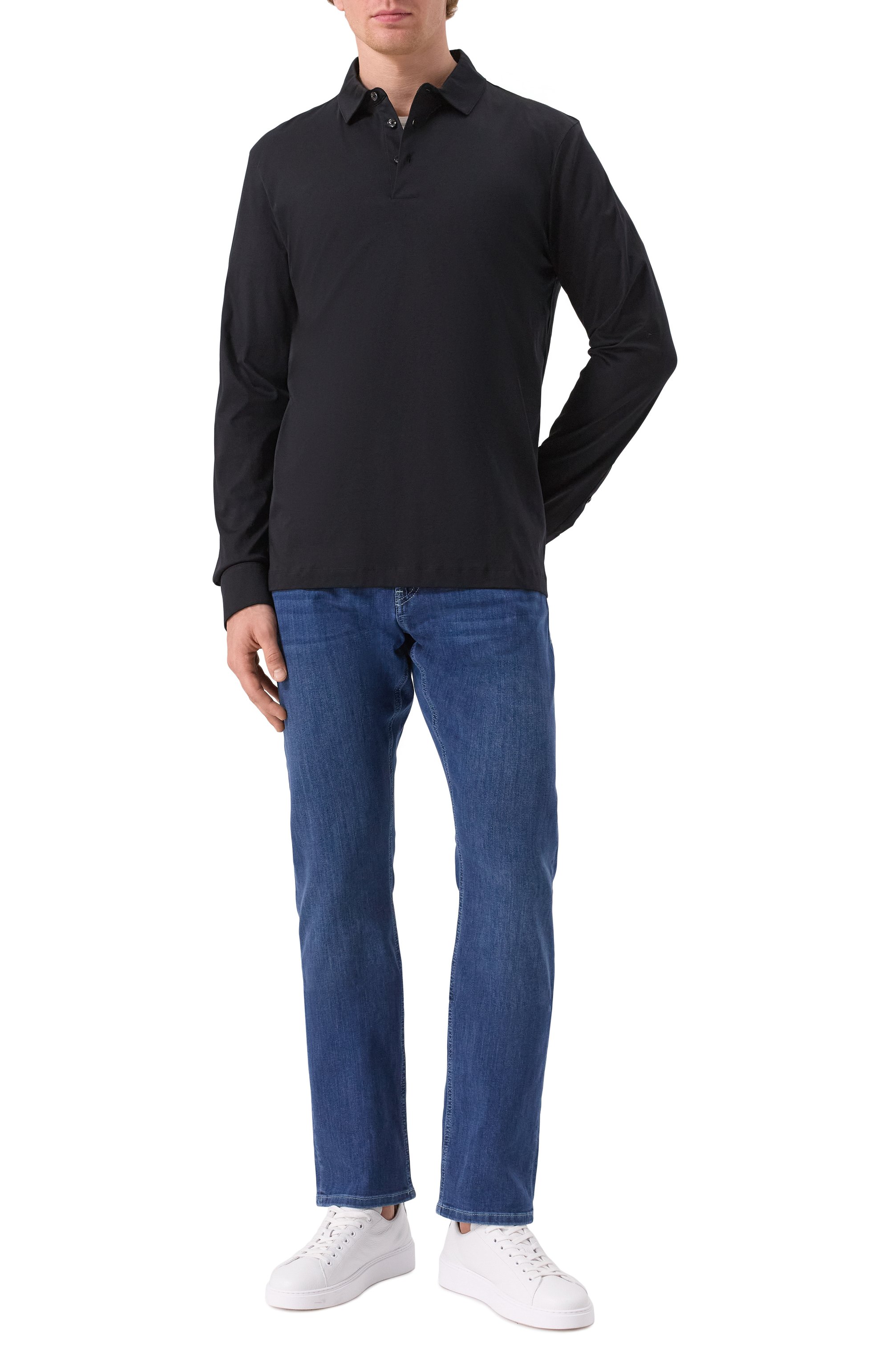 Хлопковое поло BOSS, арт. 50533572, фото 2