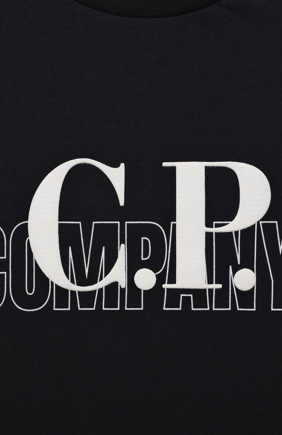 Хлопковая футболка C.P. COMPANY черного цвета по цене 6785 руб., арт. 13CKTS035A-006259W, фото 3 Хлопковая футболка C.P. COMPANY, арт. 13CKTS035A-006259W, фото 3