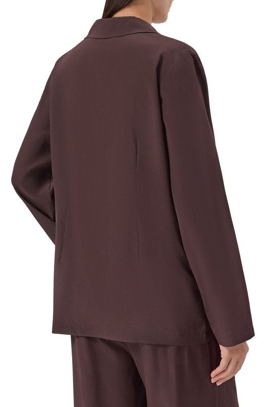 Шелковый жакет P.A.R.O.S.H. D420559/SWEET26 Коричневый  D420559/SWEET26 Фото 4