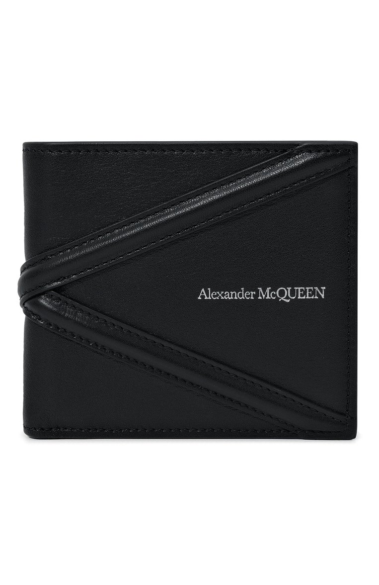 Мужской кожаное портмоне ALEXANDER MCQUEEN черного цвета, арт. 726320 1AAD0 | Фото 1 (Материал: Натуральная кожа; Нос: Не проставлено; Материал сплава: Проставлено)