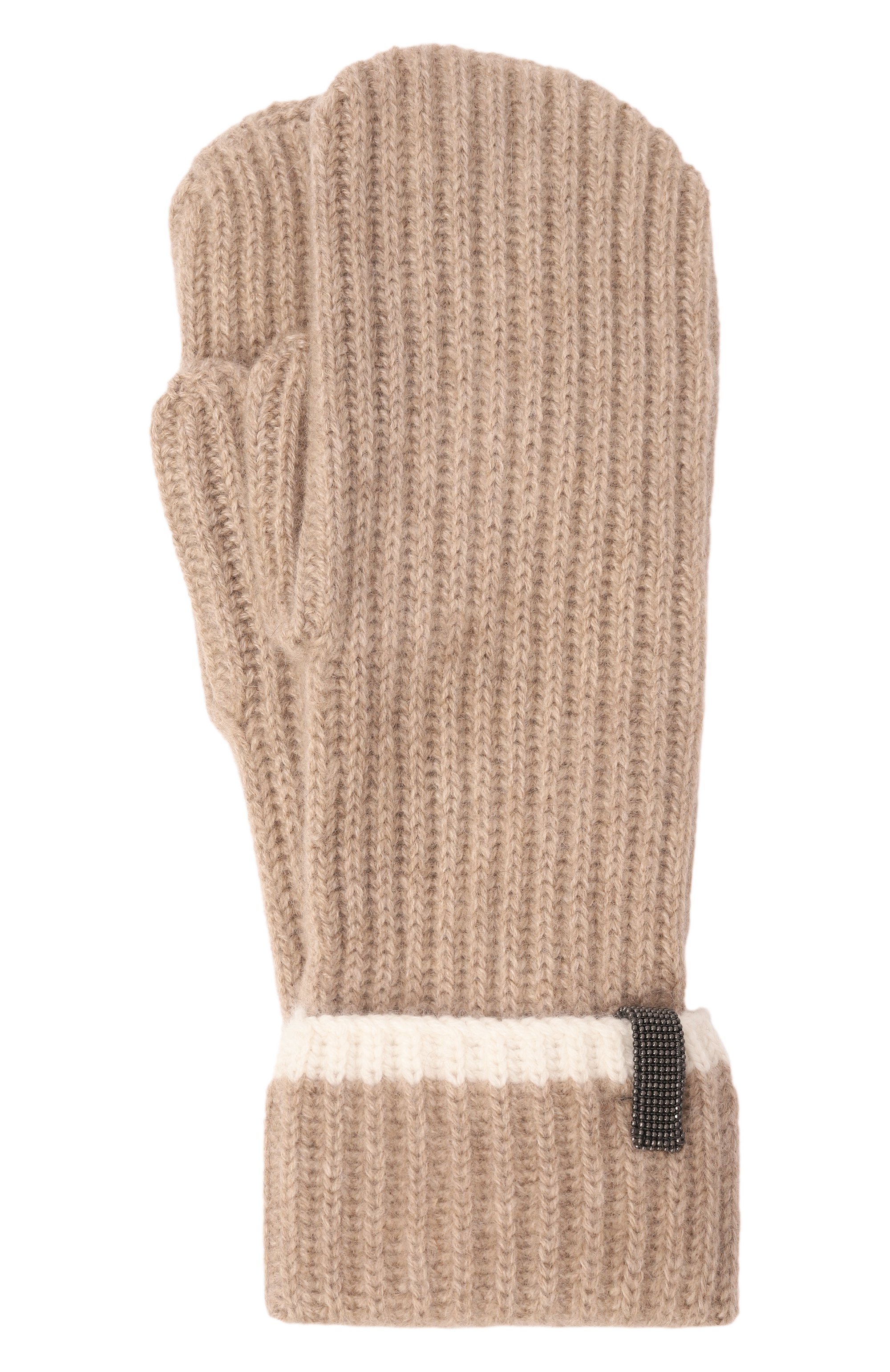 Кашемировые варежки BRUNELLO CUCINELLI бежевого цвета по цене 95050 руб., арт. M12504999, фото 1 Кашемировые варежки BRUNELLO CUCINELLI, арт. M12504999, фото 1
