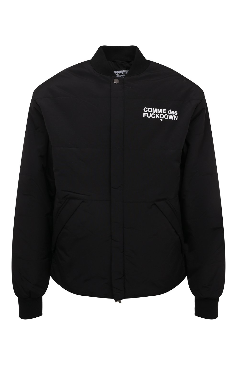 Утепленный бомбер COMME DES FUCKDOWN черного цвета по цене 35450 руб., арт. CDFU1741, фото 1 Утепленный бомбер COMME DES FUCKDOWN, арт. CDFU1741, фото 1