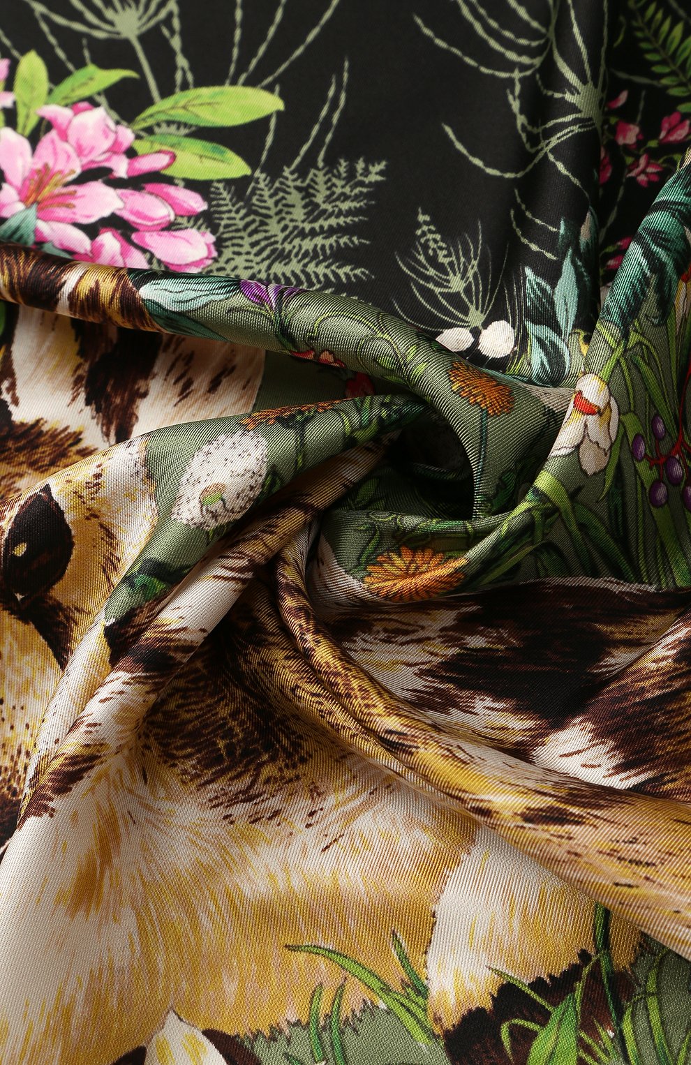 Шелковый платок с принтом GUCCI, арт. 513229/3G001, фото 2