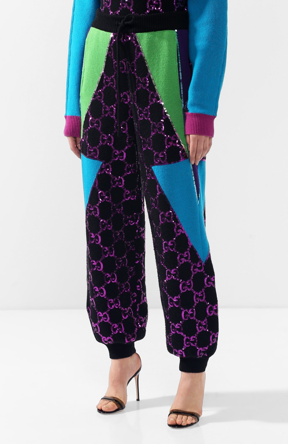 Шерстяные брюки с декоративной отделкой GUCCI, арт. 540189/X994A, фото 3