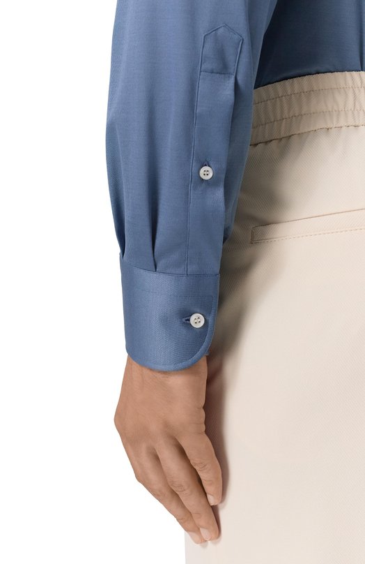 Хлопковая сорочка MVST M25.1MW.B415/1628-JERSEY (INTERL0CK) Синий  M25.1MW.B415/1628-JERSEY (INTERL0CK) Фото 5