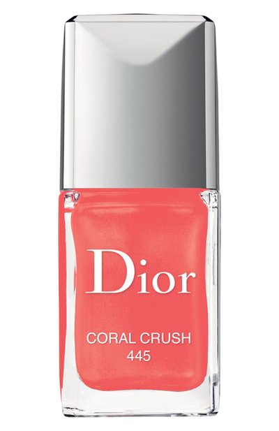 Женский лак для ногтей dior rouge vernis, 445 коралловое увлечение (10ml) DIOR, арт. F000355445
