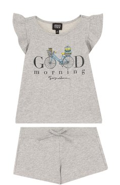 Хлопковый комплект из топа и шорт ARMANI JUNIOR, арт. 3Z3V05/3JFAZ/4A-10A, фото 1