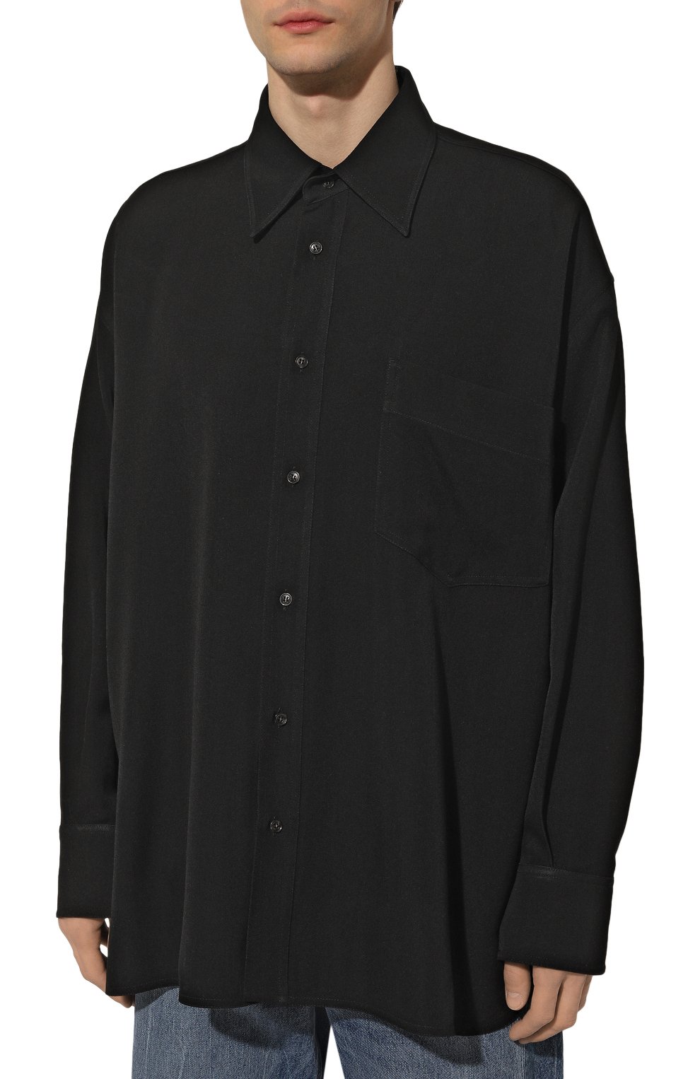 Рубашка из шерсти и вискозы MM6, арт. S52DL0228/S60351, фото 3