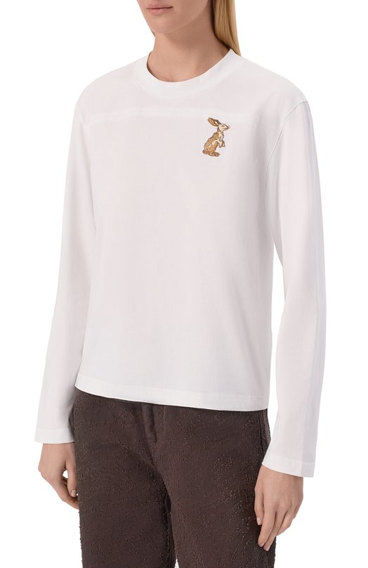 Хлопковый лонгслив 3.1 Phillip Lim F251-10157PJB Белый  F251-10157PJB Фото 3
