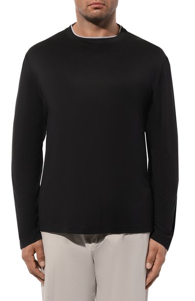 Лонгслив из шелка и хлопка BRUNELLO CUCINELLI, арт. MH8367433W, фото 3