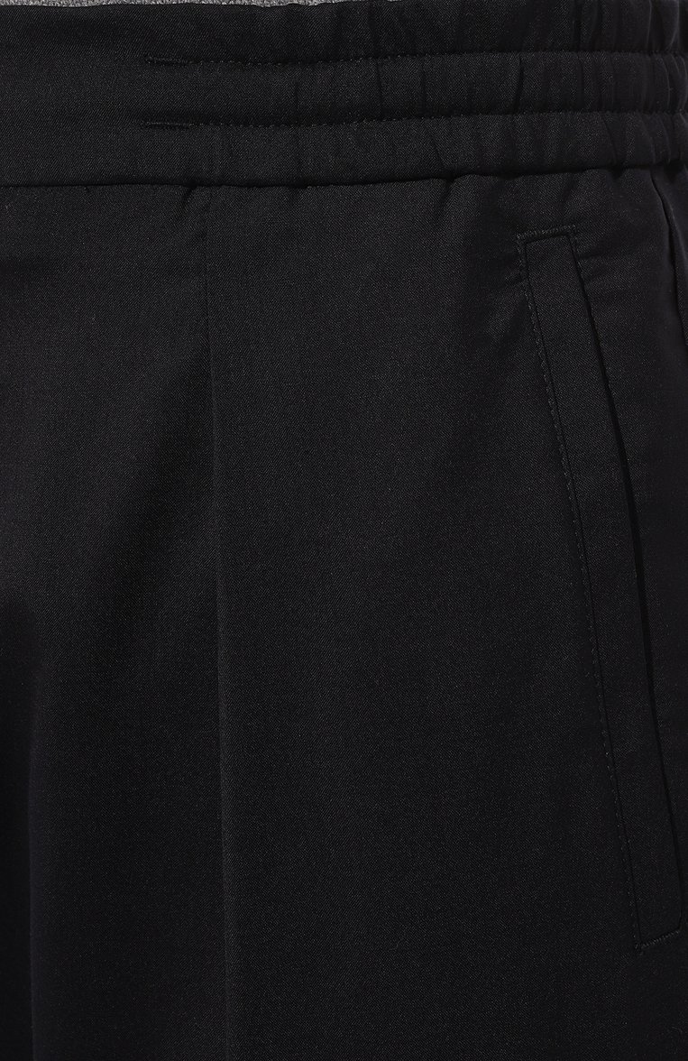 Мужские брюки из шерсти и шелка MARCO PESCAROLO темно-синего цвета, арт. CHIAIA/4922 | Фото 5 (Материал внешний: Шерсть; Длина (брюки, джинсы): Стандартные; Случай: Повседневный; Материал сплава: Проставлено; Драгоценные камни: Проставлено; Стили: Кэжуэл)