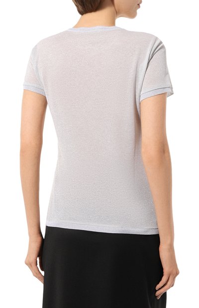 Футболка PATRIZIA PEPE серого цвета по цене 18200 руб., арт. 8K0159_K128, фото 4 Футболка PATRIZIA PEPE, арт. 8K0159_K128, фото 4