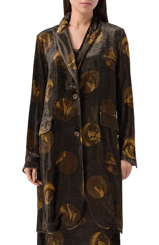 Бархатный жакет Uma Wang UW6070 Коричневый  UW6070 Фото 3