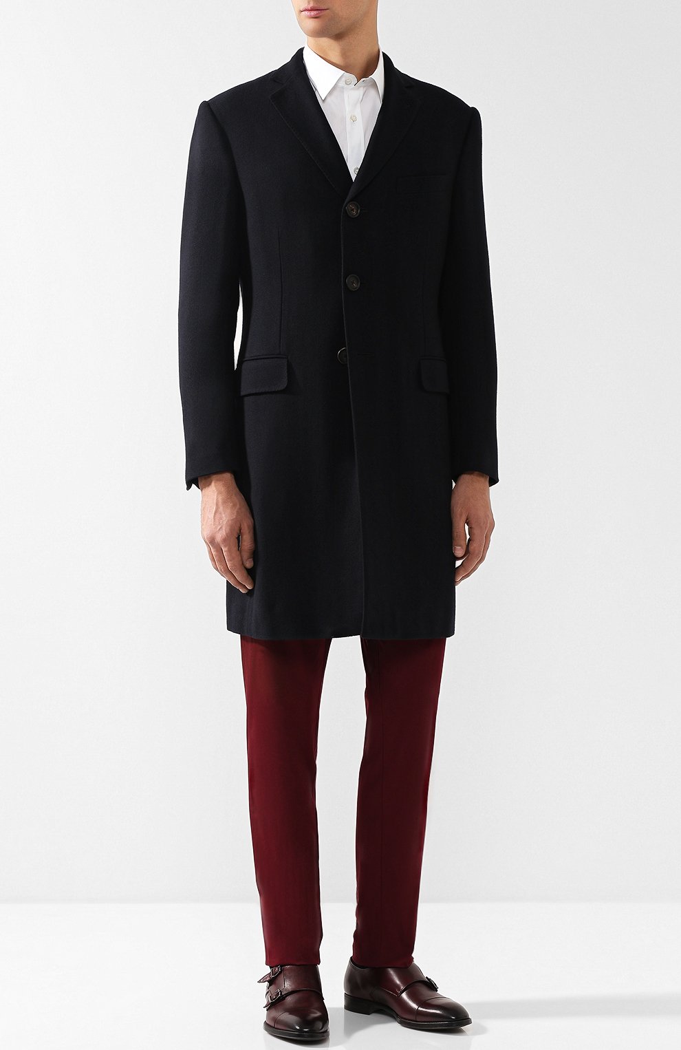 Хлопковая рубашка с воротником кент BURBERRY, арт. 8003071, фото 2