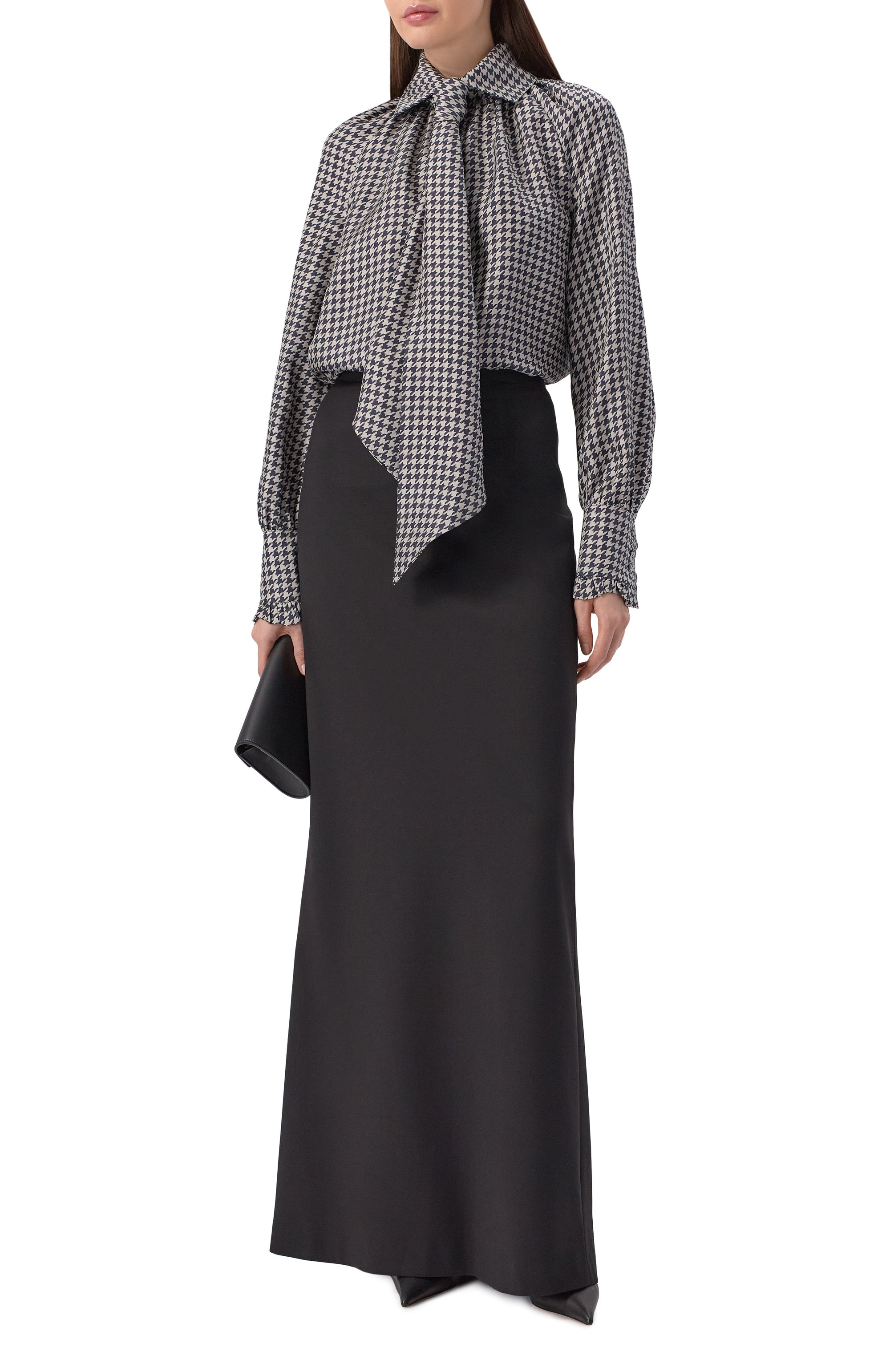 Шелковая блузка DICE KAYEK, арт. FW25C615 TWL NAVY PIED DE POULE, фото 2