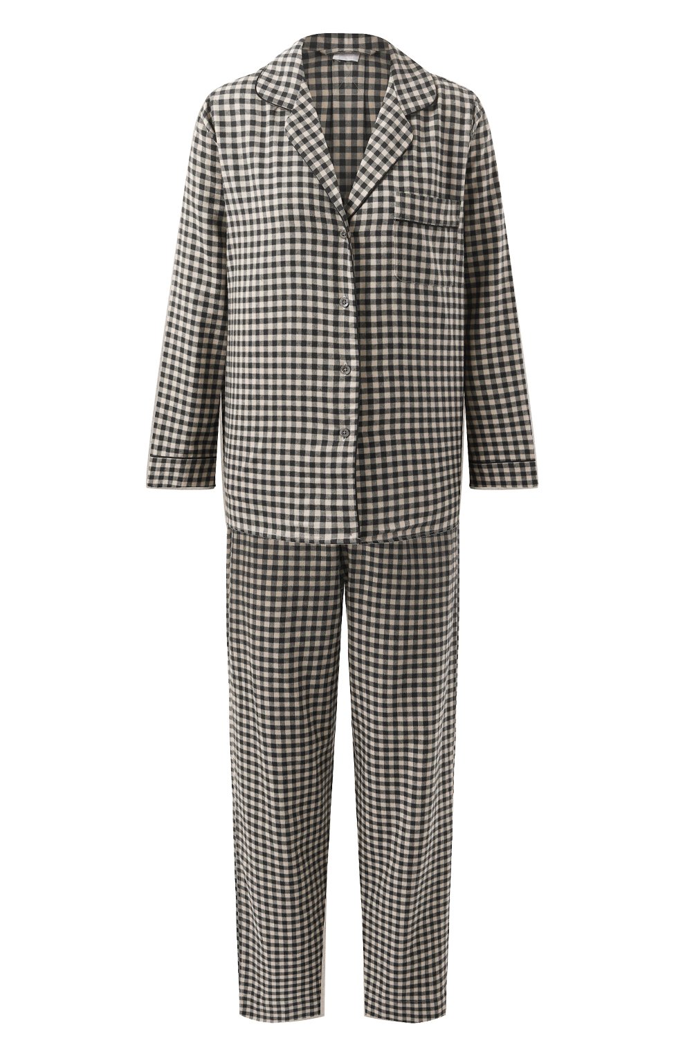 Пижама из хлопка и шерсти ZIMMERLI черно-белого цвета по цене 41250 руб., арт. 4600-11000, фото 1 Пижама из хлопка и шерсти ZIMMERLI, арт. 4600-11000, фото 1