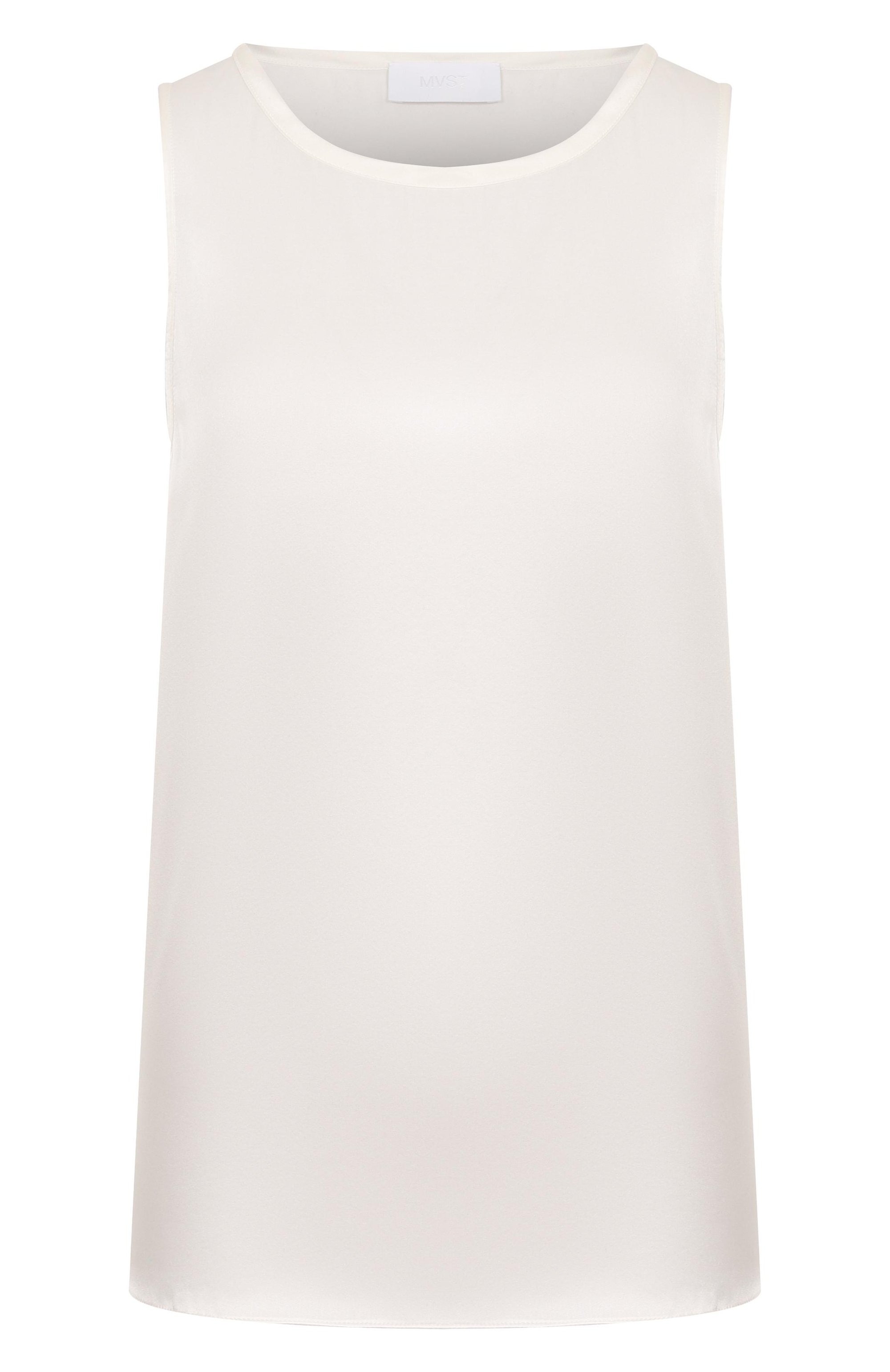 Атласный топ MVST белого цвета по цене 51300 руб., арт. M25.2MW.B401, фото 1 Атласный топ MVST, арт. M25.2MW.B401, фото 1