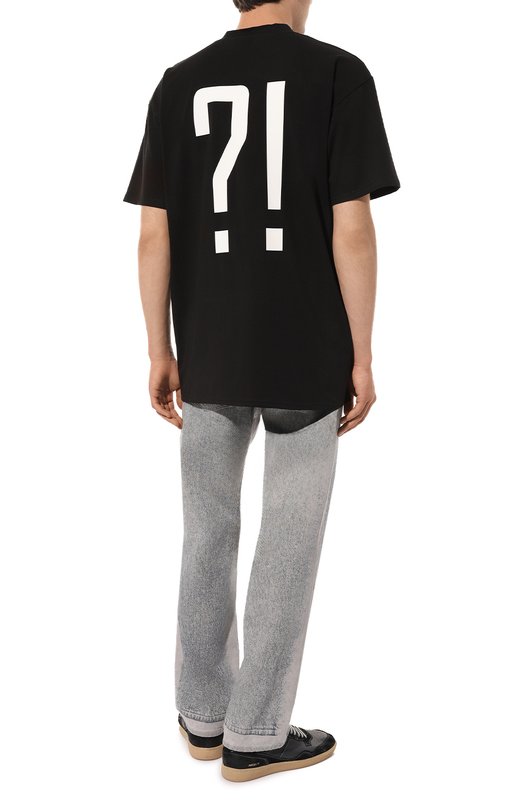 Хлопковая футболка CHMPS PARISSE Чёрный, фото 2