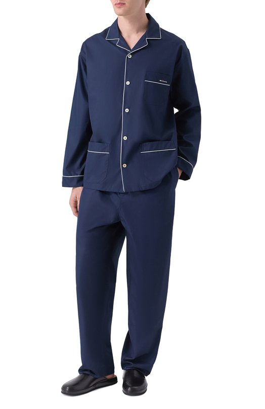Хлопковая сорочка Kiton UNWM011K0244H03 Синий  UNWM011K0244H03 Фото 2