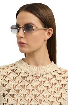 Женские солнцезащитные очки BALI EYEWEAR голубого цвета, арт. B24 C2 | Фото 2 (Региональные ограничения белый список (Axapta Mercury): Не проставлено; Нос: Не проставлено; Материал: Металл; Тип очков: С/з; Кросс-КТ: С/з-унисекс; Оптика Гендер: оптика-унисекс; Очки форма: Квадратные, Безоправные)