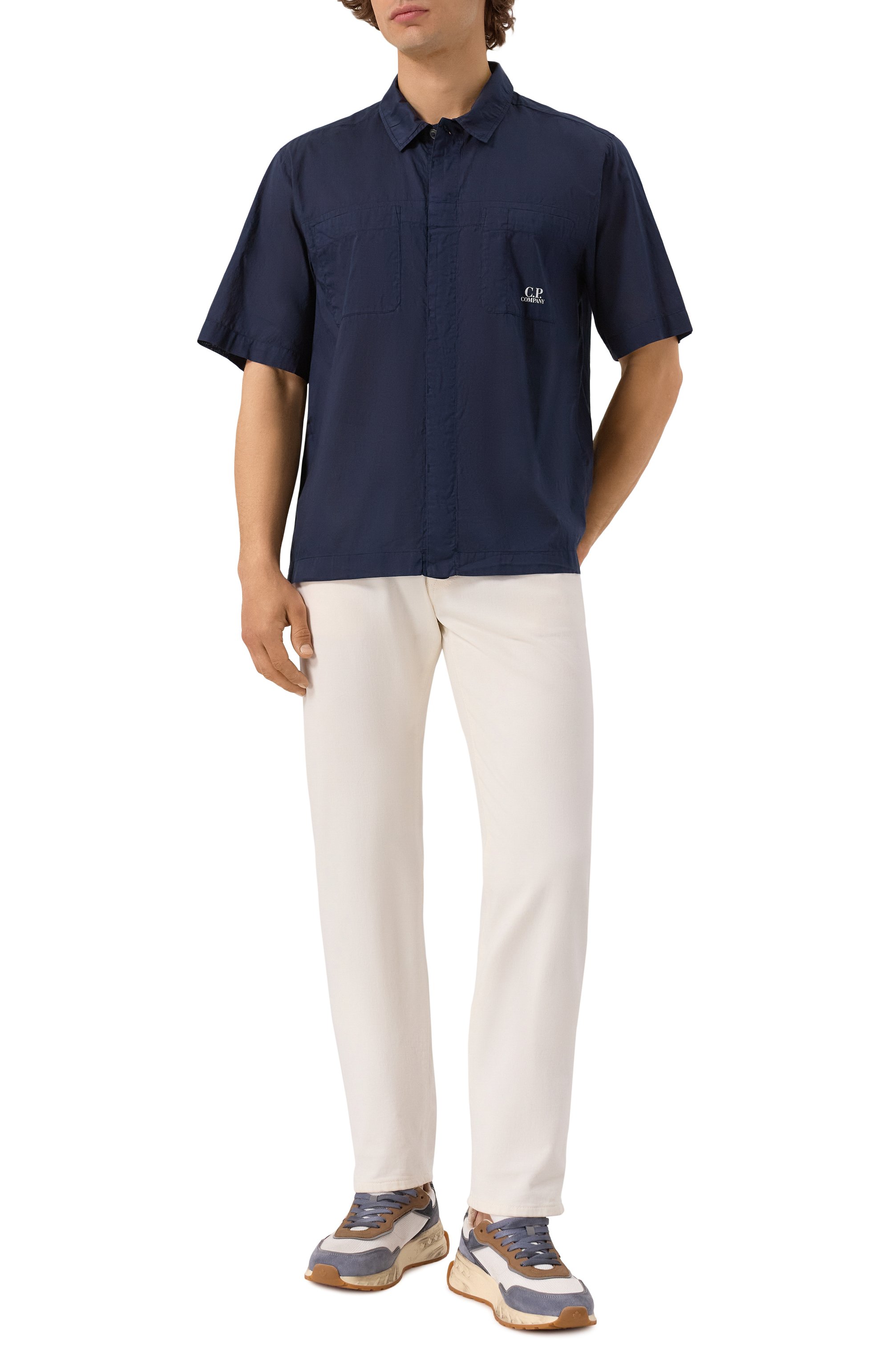 Хлопковая рубашка C.P. COMPANY, арт. 18CMSH247A110349G, фото 2