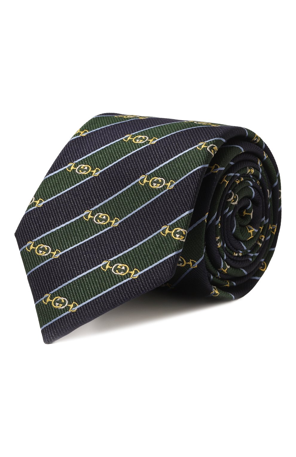 Шелковый галстук GUCCI зеленого цвета по цене 28800 руб., арт. 624077 4E002, фото 1 Шелковый галстук GUCCI, арт. 624077 4E002, фото 1