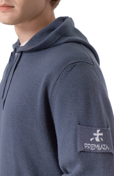 Шерстяное худи PREMIATA серого цвета по цене 43500 руб., арт. PMG30/W00L, фото 5 Шерстяное худи PREMIATA, арт. PMG30/W00L, фото 5